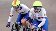 GB's Madison pair Neah Evans and Elinor Barker at Paris Olympics 2024